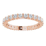 14K Rose 3/4 CTW Diamond Round Eternity Band Size 5-122107:60045:P-ST-WBC