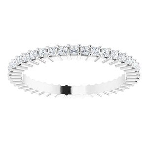 14K White 5/8 CTW Diamond Square Eternity Band Size 5-122107:60072:P-ST-WBC