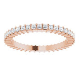 14K Rose 1/2 CTW Diamond Square Eternity Band Size 5-122107:60090:P-ST-WBC