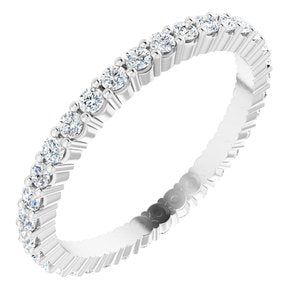 Platinum 1/2 CTW Diamond Round Eternity Band Size 5-122107:60057:P-ST-WBC