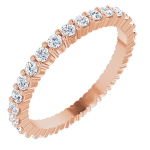 14K Rose 5/8 CTW Diamond Round Eternity Band Size 5-122107:60042:P-ST-WBC