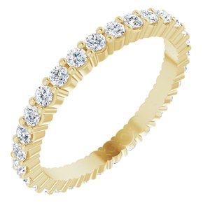 14K Yellow 5/8 CTW Diamond Round Eternity Band Size 5-122107:60024:P-ST-WBC