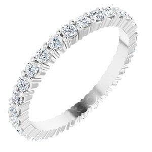 14K White 5/8 CTW Diamond Eternity Band Size 5-122107:60006:P-ST-WBC