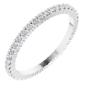 Platinum 3/8 CTW Diamond Round Eternity Band Size 6-122107:60055:P-ST-WBC