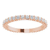 14K Rose 5/8 CTW Diamond Round Eternity Band Size 6-122107:60043:P-ST-WBC