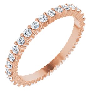 14K Rose 5/8 CTW Diamond Round Eternity Band Size 6-122107:60043:P-ST-WBC