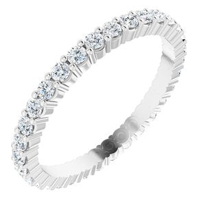 14K White 5/8 CTW Diamond Eternity Band Size 6-122107:60007:P-ST-WBC