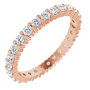 14K Rose 3/4 CTW Diamond Round Eternity Band Size 6-122107:60046:P-ST-WBC