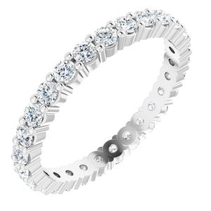 Platinum 3/4 CTW Diamond Round Eternity Band Size 6-122107:60064:P-ST-WBC