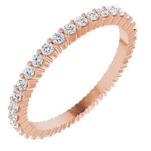 14K Rose 1/2 CTW Diamond Round Eternity Band Size 6-122107:60040:P-ST-WBC