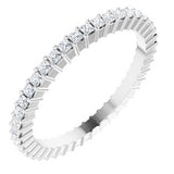 14K White 5/8 CTW Diamond Square Eternity Band Size 6-122107:60073:P-ST-WBC