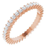 14K Rose 9/10 CTW Diamond Square Eternity Band Size 6-122107:60094:P-ST-WBC