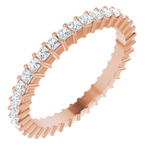 14K Rose 9/10 CTW Diamond Square Eternity Band Size 6-122107:60094:P-ST-WBC