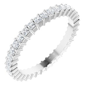 14K White 9/10 CTW Diamond Square Eternity Band Size 6-122107:60076:P-ST-WBC