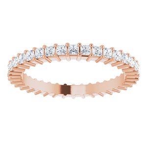 14K Rose 9/10 CTW Diamond Square Eternity Band Size 6-122107:60094:P-ST-WBC