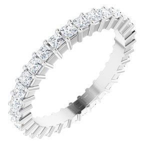 Platinum 1 1/8 CTW Diamond Square Eternity Band Size 6-122107:60106:P-ST-WBC