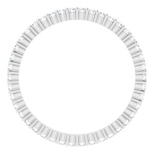 Platinum 3/8 CTW Diamond Round Eternity Band Size 5-122107:60054:P-ST-WBC