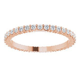 14K Rose 1/2 CTW Diamond Round Eternity Band Size 7-122107:60041:P-ST-WBC