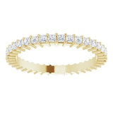 14K Yellow 9/10 CTW Diamond Square Eternity Band Size 7-122107:60086:P-ST-WBC