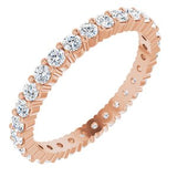 14K Rose 7/8 CTW Diamond Round Eternity Band Size 7-122107:60047:P-ST-WBC