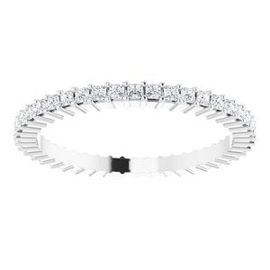 Platinum 1/2 CTW Diamond Square Eternity Band Size 7-122107:60101:P-ST-WBC