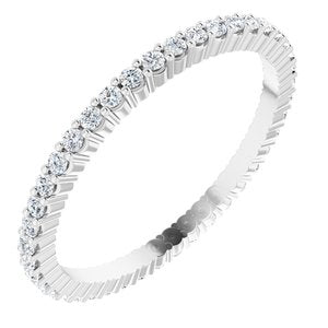 Platinum 3/8 CTW Diamond Round Eternity Band Size 7-122107:60056:P-ST-WBC