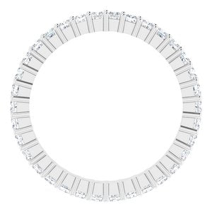 14K White 1 1/5 CTW Diamond Square Eternity Band Size 7-122107:60080:P-ST-WBC