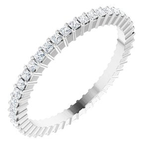 14K White 5/8 CTW Diamond Square Eternity Band Size 7-122107:60074:P-ST-WBC