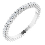 Platinum 1/2 CTW Diamond Square Eternity Band Size 7-122107:60101:P-ST-WBC