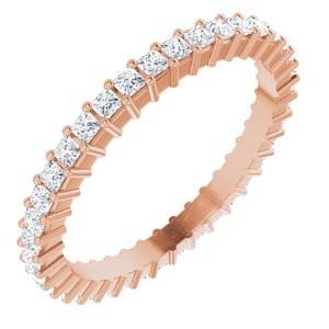 14K Rose 9/10 CTW Diamond Square Eternity Band Size 7-122107:60095:P-ST-WBC