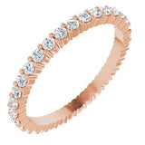 14K Rose 5/8 CTW Diamond Round Eternity Band Size 7-122107:60044:P-ST-WBC