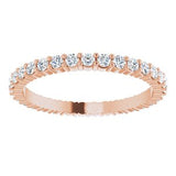 14K Rose 5/8 CTW Diamond Round Eternity Band Size 7-122107:60044:P-ST-WBC