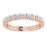 14K Rose 1 3/8 CTW Diamond Round Eternity Band Size 7-122107:60053:P-ST-WBC