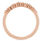 14K Rose Stackable Scattered Bead Ring -51831:103:P-ST-WBC