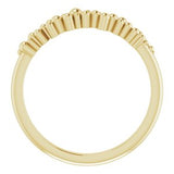 14K Yellow Stackable Scattered Bead Ring -51831:102:P-ST-WBC