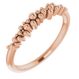 14K Rose Stackable Scattered Bead Ring -51831:103:P-ST-WBC