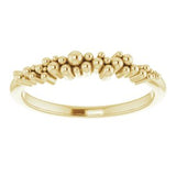 14K Yellow Stackable Scattered Bead Ring -51831:102:P-ST-WBC