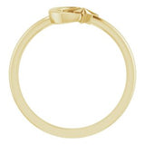 14K Yellow Crescent Moon & Star Negative Space Ring  -51847:102:P-ST-WBC