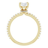 14K Yellow 8x6 mm Oval Forever One‚Ñ¢ Moissanite & 1/3 CTW Diamond Engagement Ring  -653388:666:P-ST-WBC