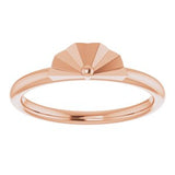 14K Rose Starburst Stackable Ring -51845:103:P-ST-WBC