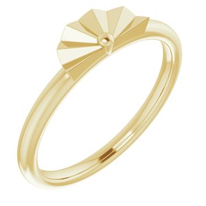 14K Yellow Starburst Stackable Ring -51845:102:P-ST-WBC