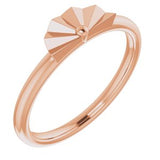 14K Rose Starburst Stackable Ring -51845:103:P-ST-WBC