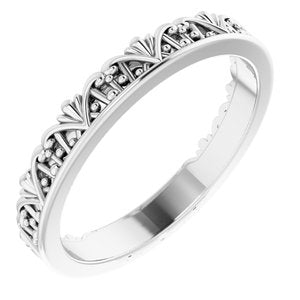 Sterling Silver Stackable Crown Ring -51848:105:P-ST-WBC