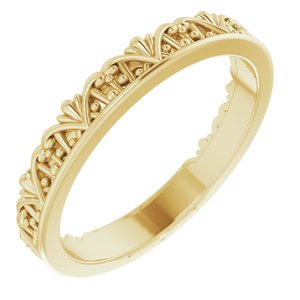 14K Yellow Stackable Crown Ring -51848:102:P-ST-WBC