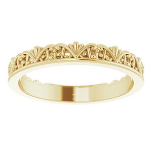 14K Yellow Stackable Crown Ring -51848:102:P-ST-WBC