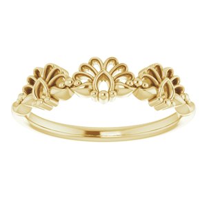 14K Yellow Vintage-Inspired Stackable Ring  -51859:102:P-ST-WBC