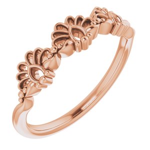 14K Rose Vintage-Inspired Stackable Ring  -51859:103:P-ST-WBC