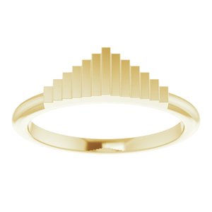 14K Yellow Geometric Stackable Ring   -51855:102:P-ST-WBC