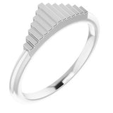 14K White Geometric Stackable Ring   -51855:101:P-ST-WBC