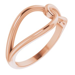 14K Rose Interlocking Circle Ring -51883:103:P-ST-WBC